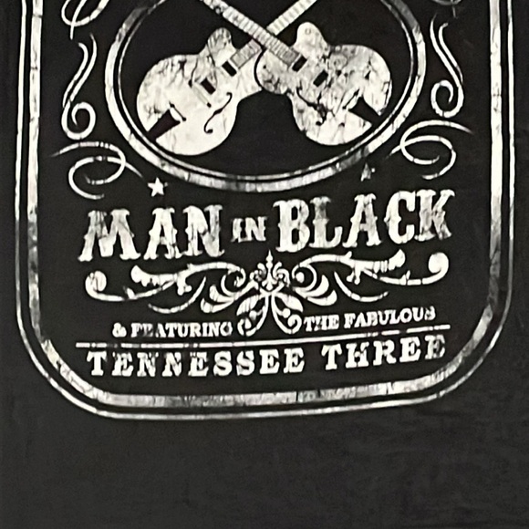 Johnny Cash Charcoal Heather Grey Short Sleeve Tee Shirt NWT 17-19 PTP - Picture 4 of 7